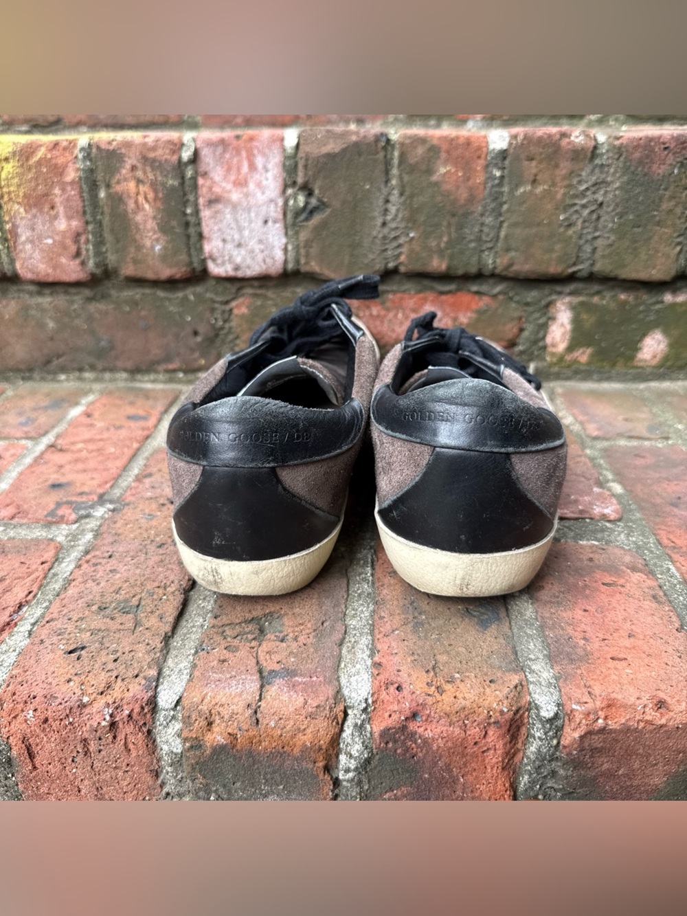 Golden Goose Superstar Grey Suede Sneakers with Black leather Accents sz37 - Picture 5 of 9
